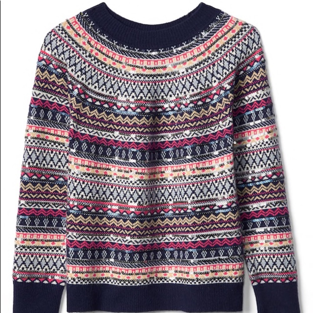 Gap Limited Edition Fair Isle Sequin Sweater